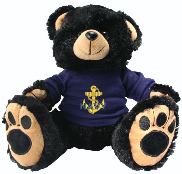 Picture of Navy Anchor Big Paw Black Bear