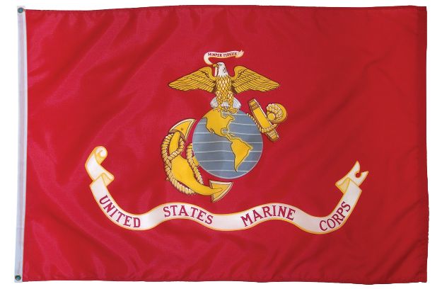 Picture of 3 X 5 Flag - U.S. Marine Corps Retired