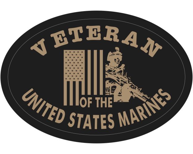 Picture of Oval Magnet - Marine Veteran