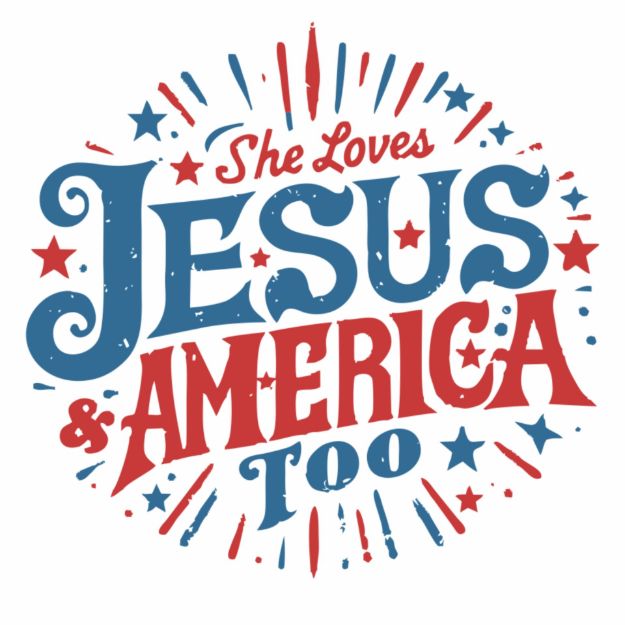Picture of Sticker - Jesus and America