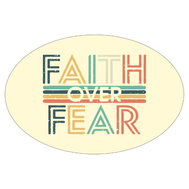 Picture of Oval Magnet - Faith Over Fear