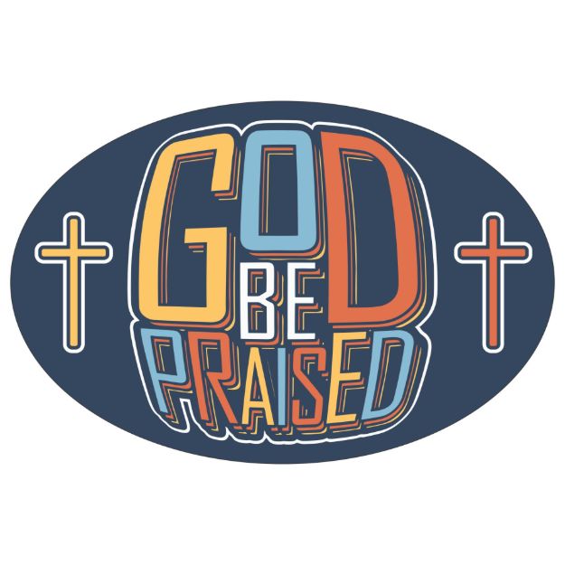 Picture of Oval Magnet - God Be Praised
