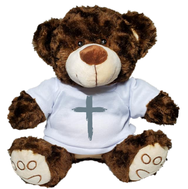 Picture of Cross Dark Brown Plush Bear