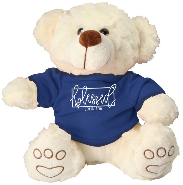 Picture of Blessed John 1:16 Cream Plush Bear