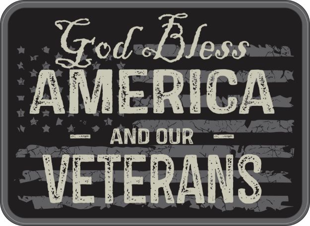Picture of Sticker - God Bless American and our Veterans