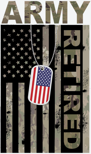 Picture of Mylar Decal - Army Retired