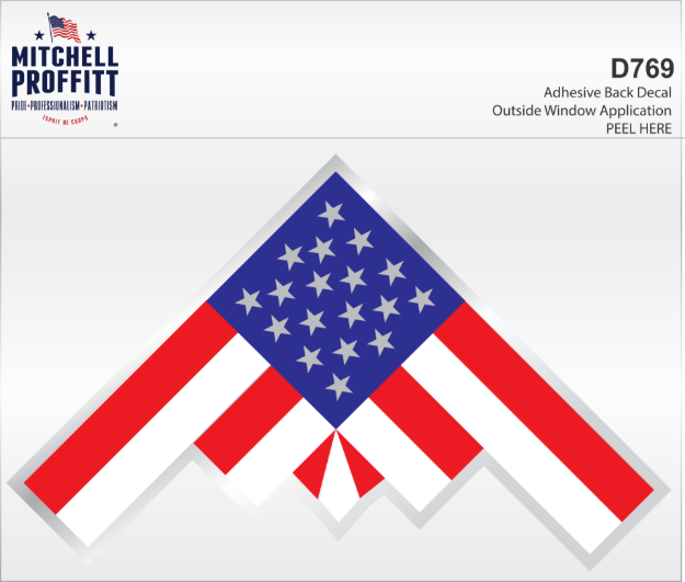 Picture of Mylar Decal - B2 Bomber Flag