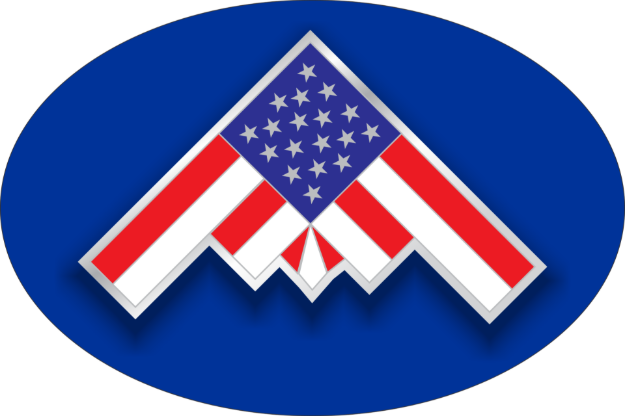 Picture of Oval Magnet - B2 Bomber Flag