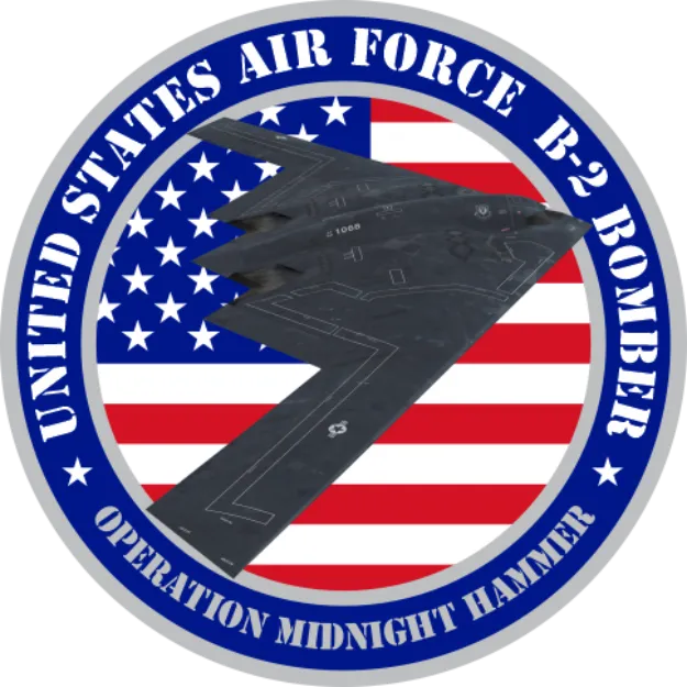 Picture of Round Magnet - United States Air Force B2 Bomber Operation Midnight Hammer