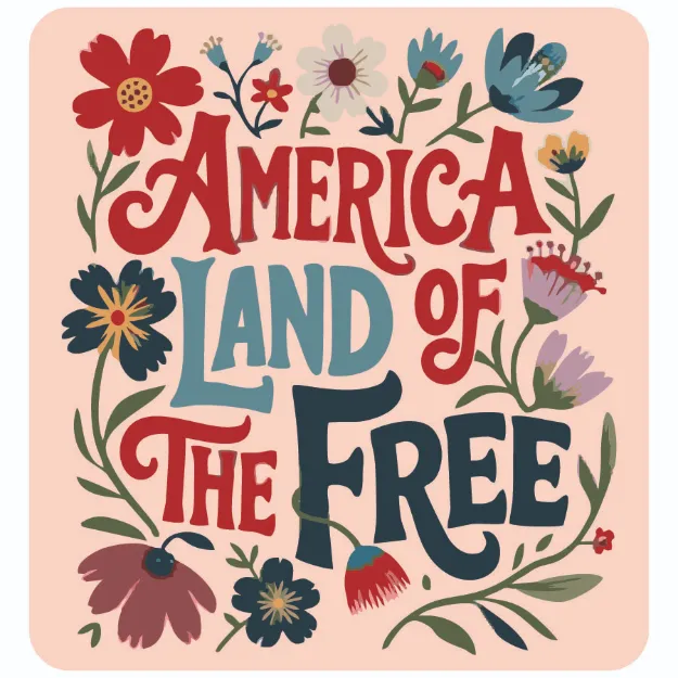Picture of Die Cut Magnet - America Land Of The Free