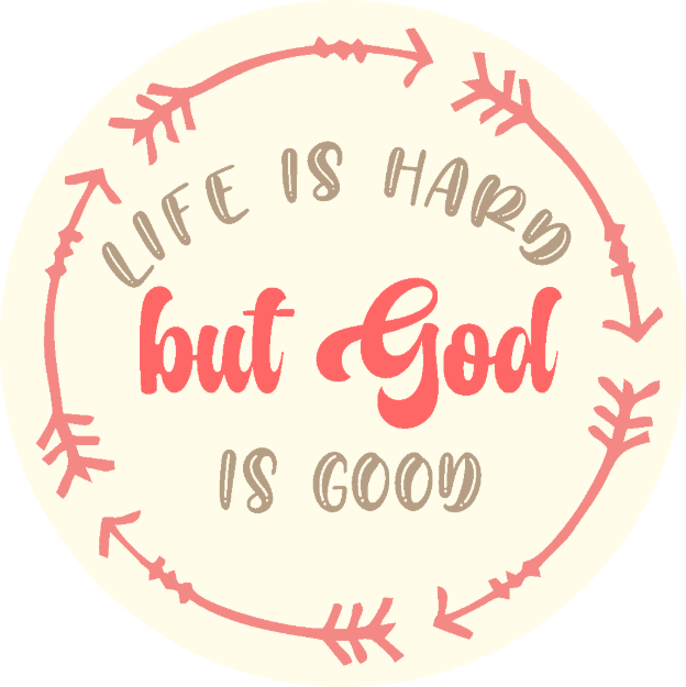 Picture of Die Cut Magnet - Life is Hard but God is Good