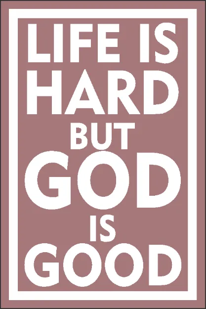 Picture of Sub Magnet - Life is Hard But God Is Good (Pink)