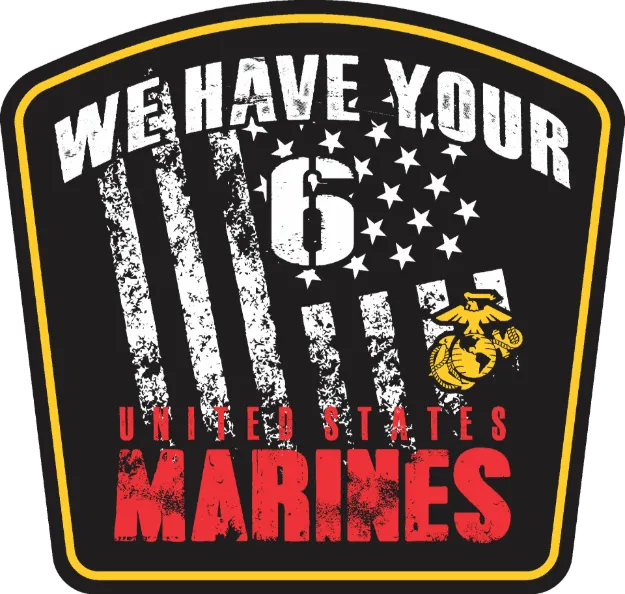Picture of Sticker - We Have Your 6 - United States Marines