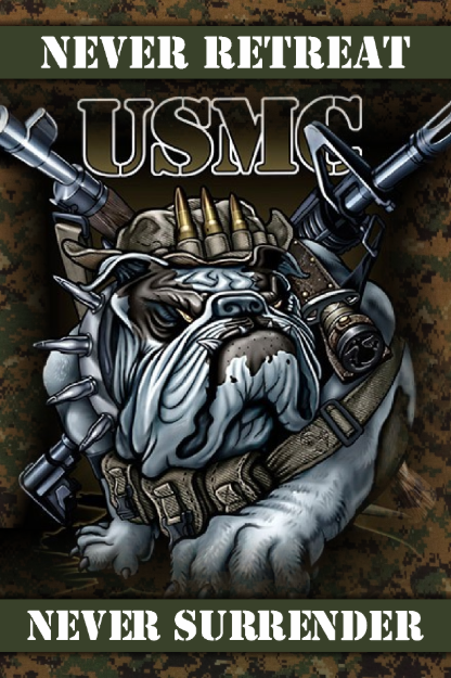 Picture of Sticker - Never Retreat, Never Surrender USMC