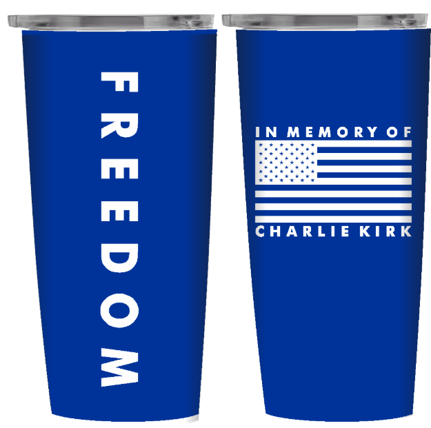 Picture of Freedom - In Memory of Charlie Kirk 20oz Royal Blue Stainless Tumbler