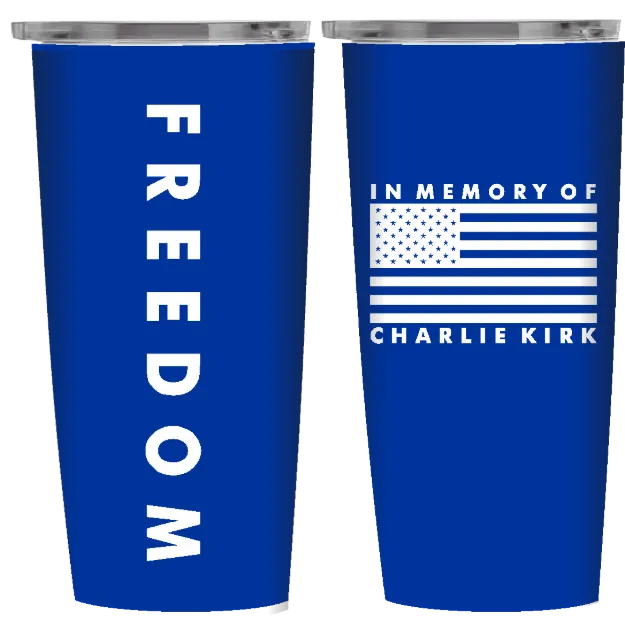 Picture of Freedom - In Memory of Charlie Kirk 20oz Royal Blue Stainless Tumbler