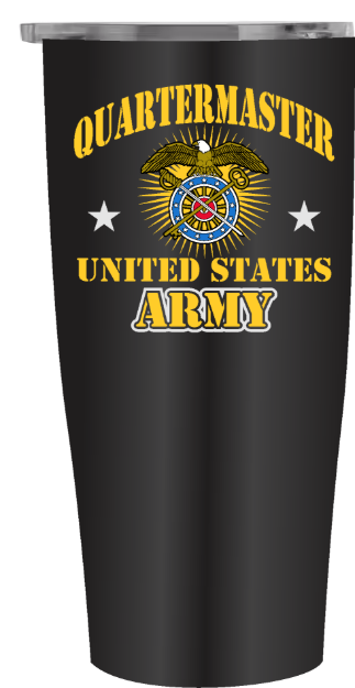 Picture of Quartermaster on 20oz Black Stainless Tumbler