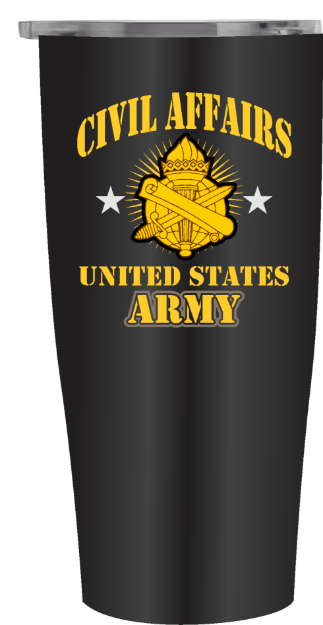 Picture of Civil Affairs on 20oz Black Stainless Tumbler