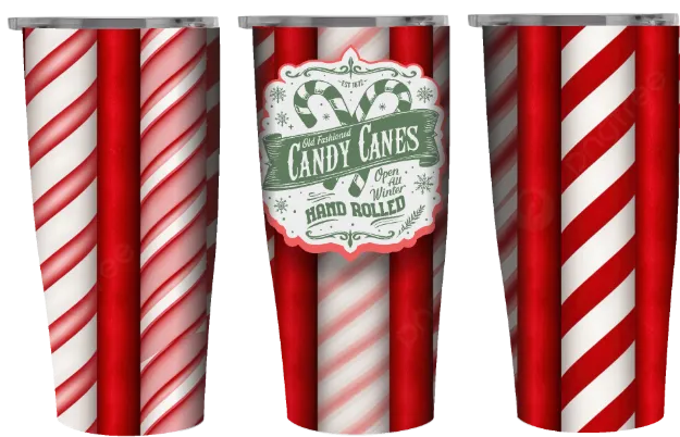 Picture of Holiday Candy Canes Tumbler