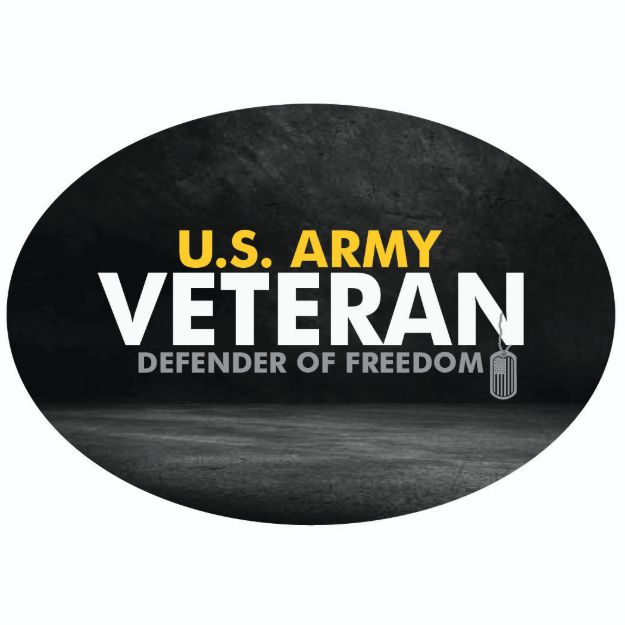 Picture of Oval Magnet - Army Veteran