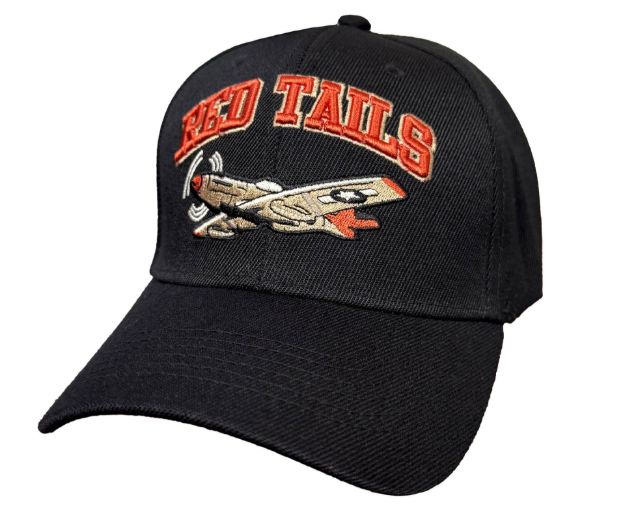 Picture of Red Tails Black Ball Cap