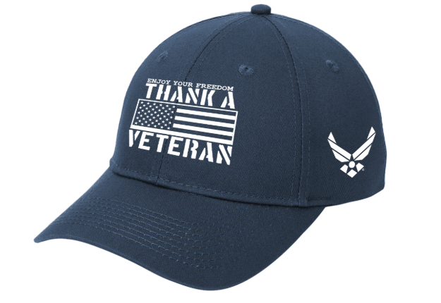 Picture of Thank A Veteran - U.S. Air Force on Blue Ball Cap