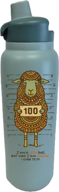 Picture of I Once Was Lost but Now I am Found Luke 15:10 on 30oz Stainless Tumbler