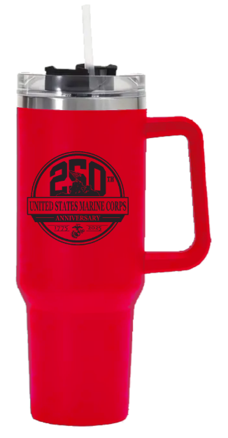 Picture of United States Marine Corps 250th Anniversary on 40oz Double Wall Tumbler with Handle