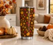 Fall Leaves on 20oz Double Wall Stainless Tumbler