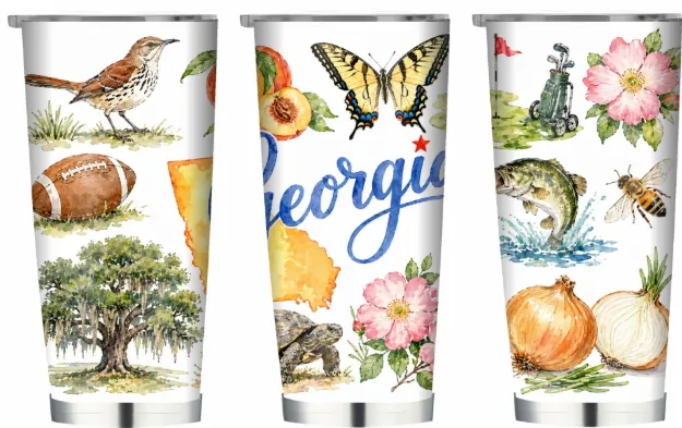 Georgia Elements on 20oz Double Wall Stainless Tumbler