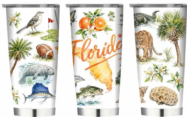Florida Elements on 20oz Double Wall Stainless Tumbler