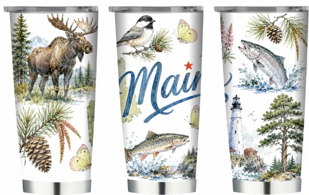 Maine Elements on 20oz Double Wall Stainless Tumbler