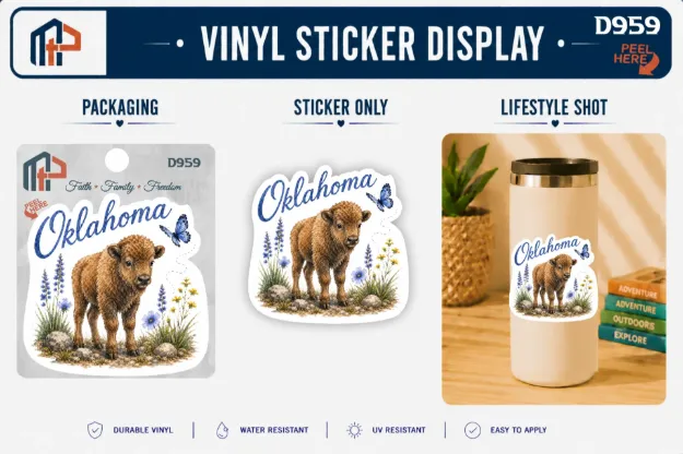 Sticker - Oklahoma Animal and Butterfly