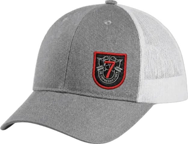 7th Special Forces DEMB on Grey/White Hat