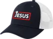 Jesus Rectangle on Blue/White Ball Cap