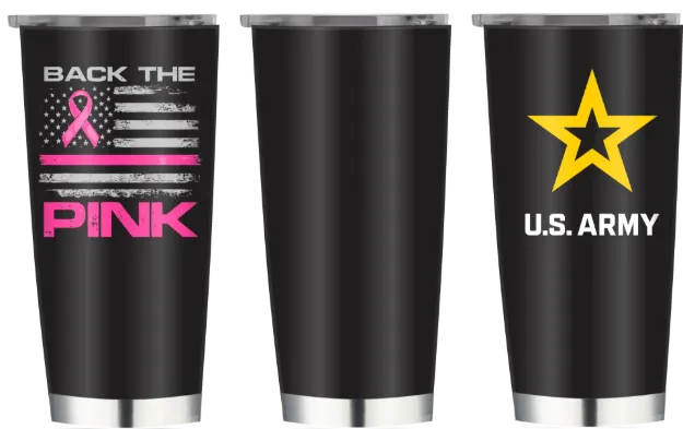 Back the Pink U.S. Army Tumbler