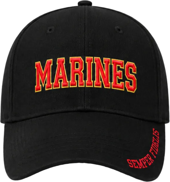 Marines Black Ball Cap