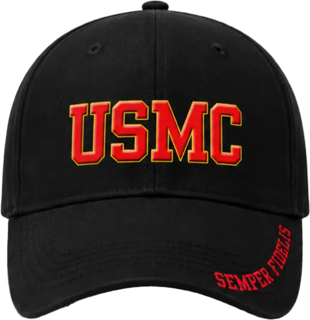 USMC Black Ball Cap